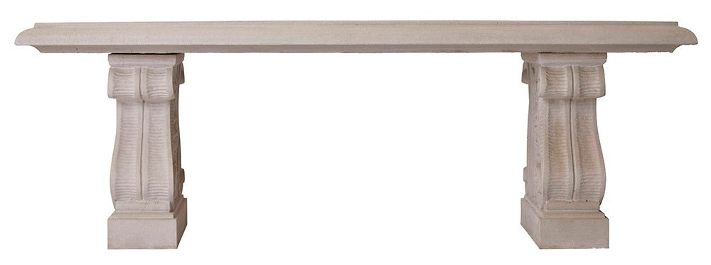 Scroll stone bench - 51 inch