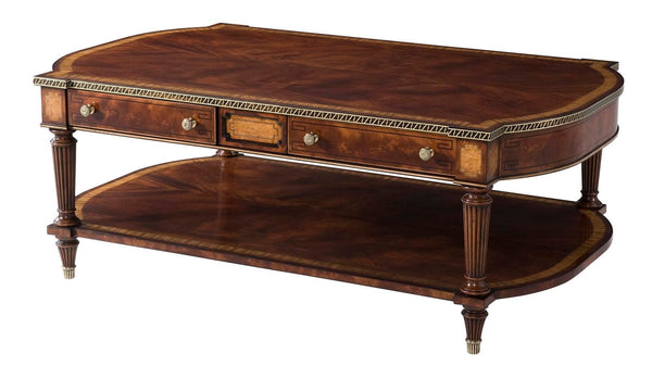 mahogany veneered coffee table