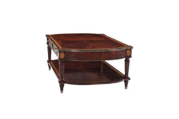 mahogany veneered coffee table
