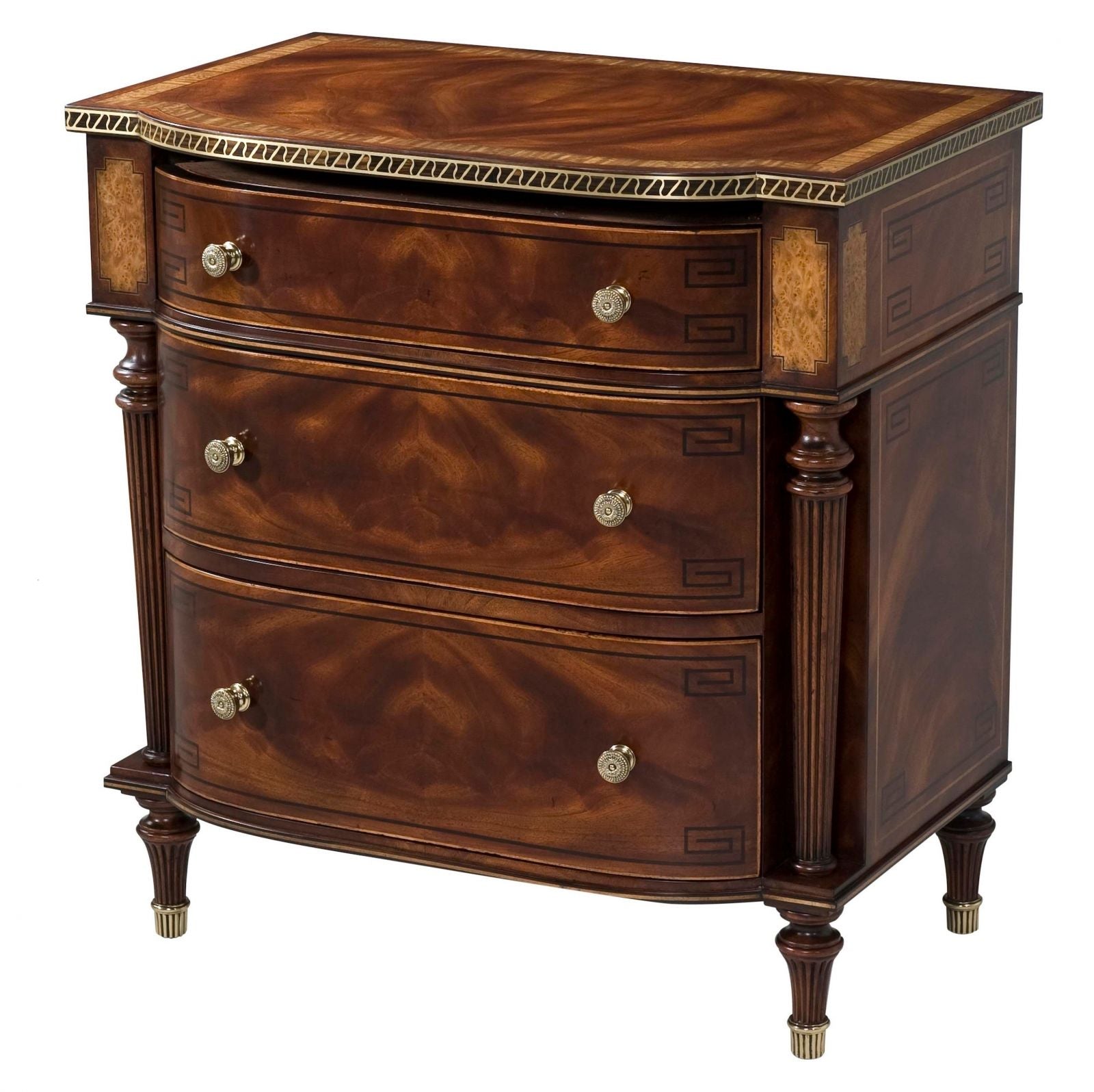 mahogany veneered nightstand