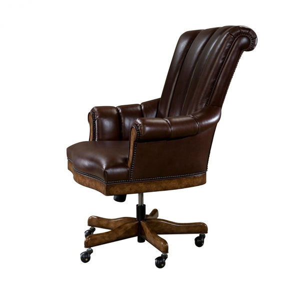 Chestnut burl veneered executive chair