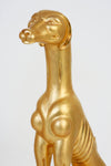 Pair of Water Gilded lifesize dogs