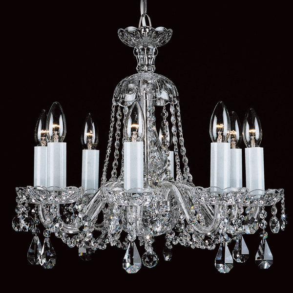 Eight light crystal chandelier