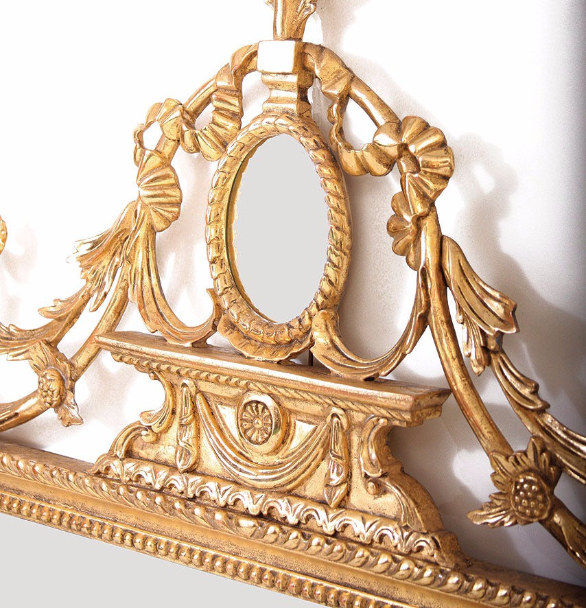Water Gilded Overmantel Mirror