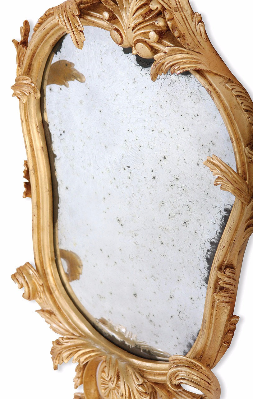 Oil Gilded Period Mirror with Antiqued Glass