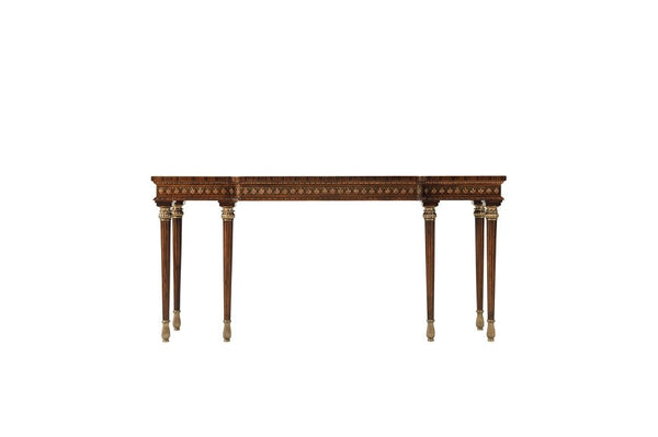 Thomas Sheraton style floral decorated Console table