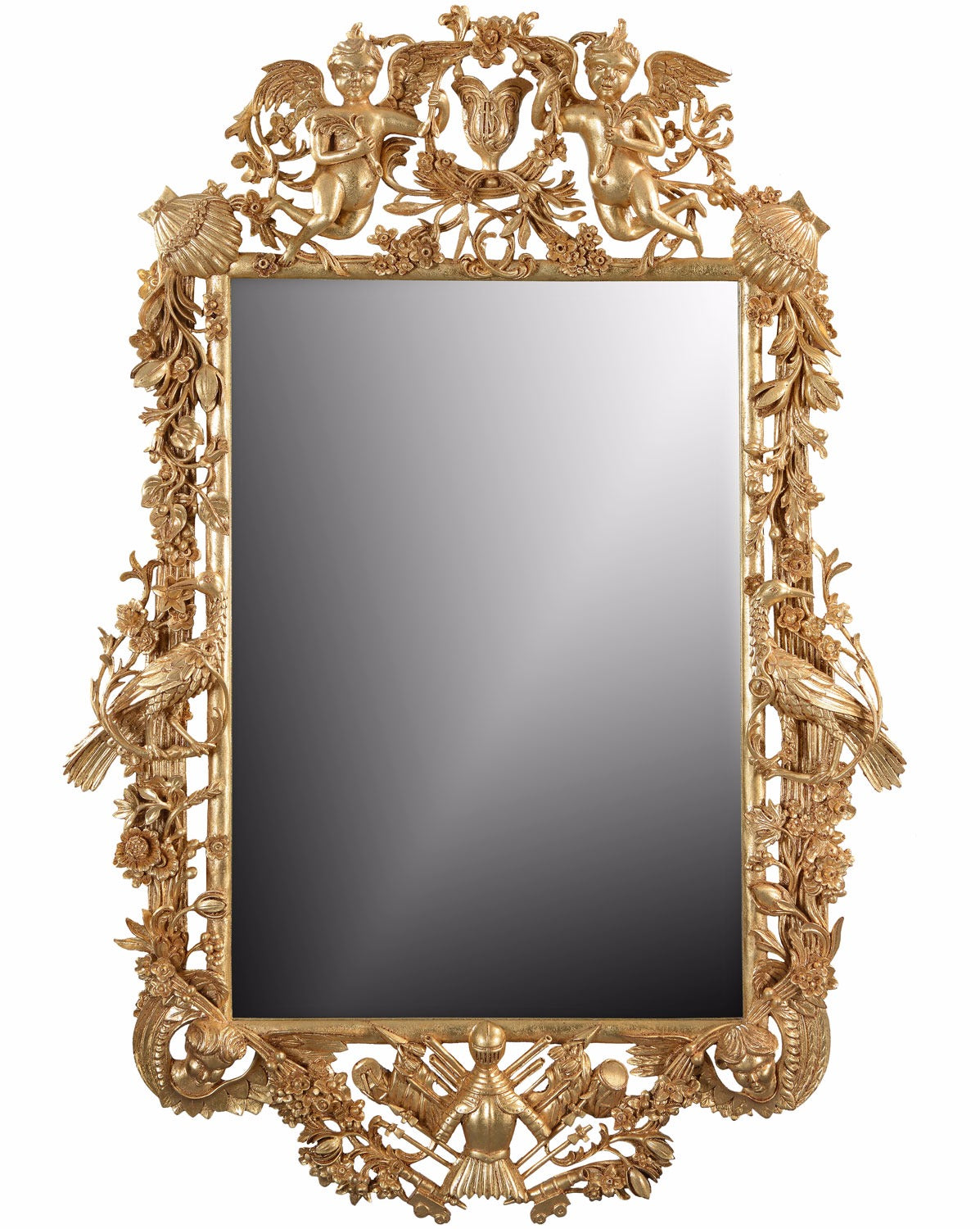 Timeless Charm: Hand-Carved Giltwood Mirror