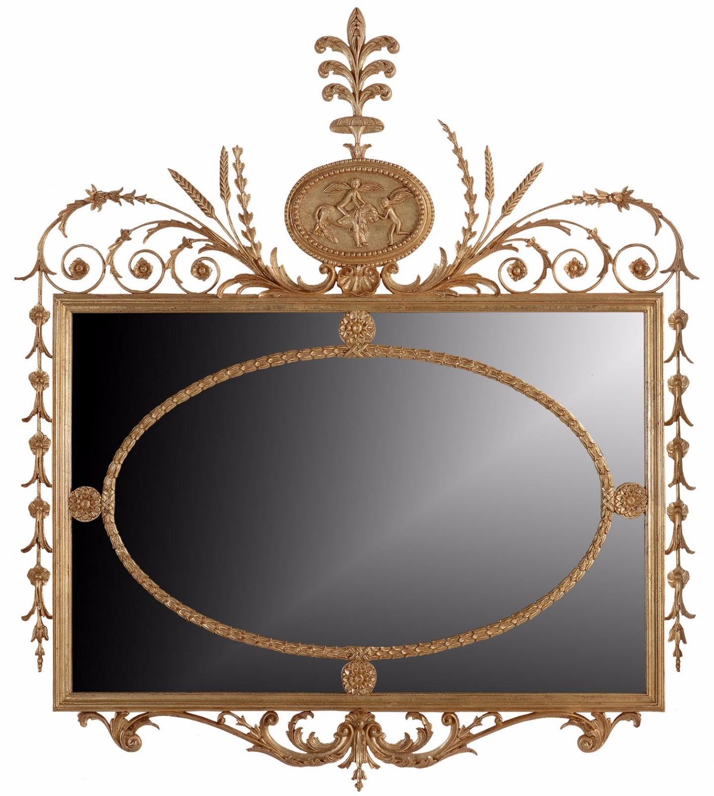 Period Giltwood Mirror: Hand Carved