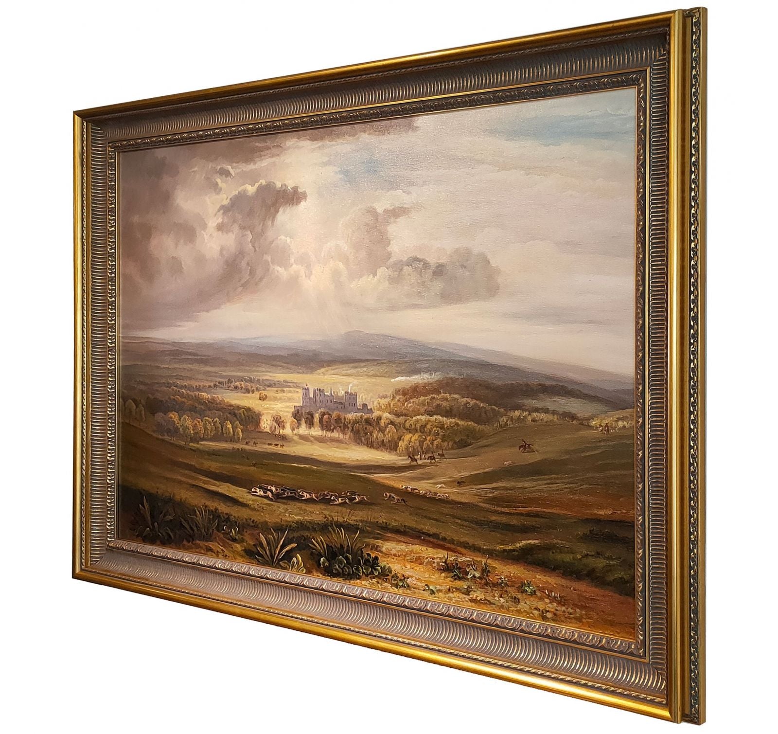 Oil painting after 'Raby Castle, the Seat of the Earl of Darlington' in style of JMW Turner