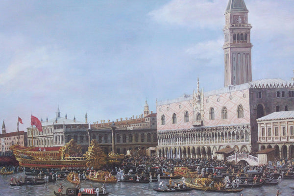 Oil Painting after 'Venice: The Basin of San Marco on Ascension Day' in style of Canaletto