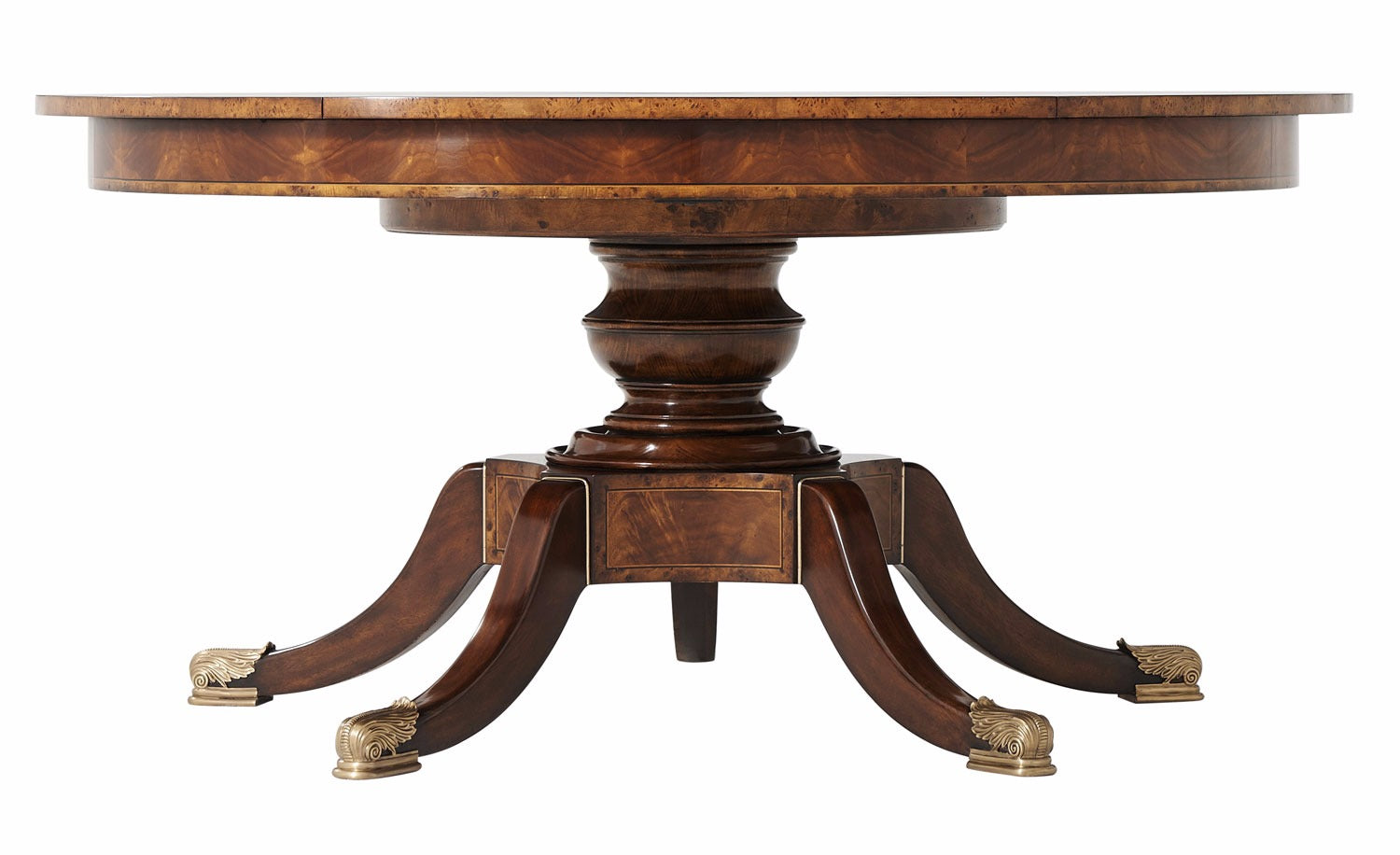 circular extending mahogany dining table