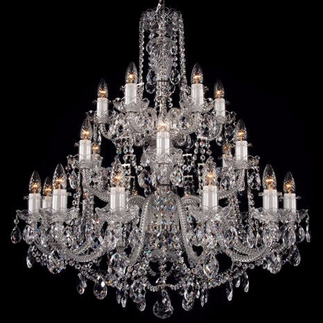 Crystal chandelier - 3 tier 24 lights