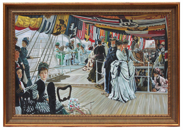 Oil Painting after 'The Ball On Shipboard' in style of James Tissot