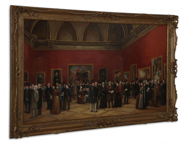 Oil Painting after &#39;Private View of The Old Masters Exhibition&#39; of Henry Jamyn Brooks
