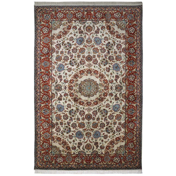 Isfahan design silk pile carpet