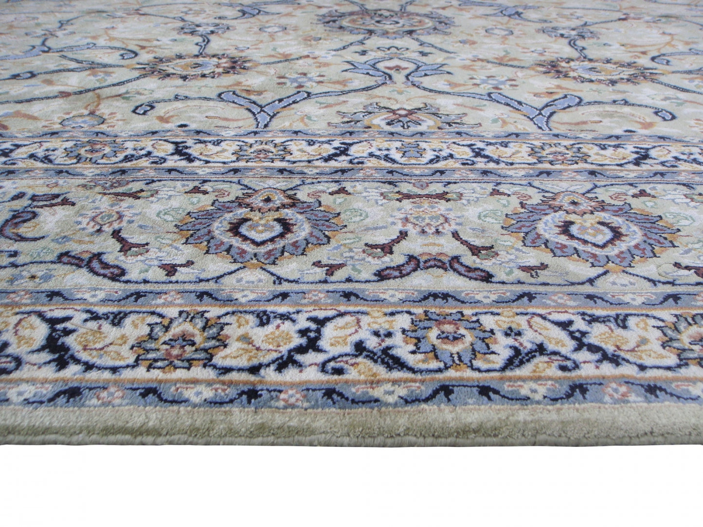 Kashan Design Silk Rug
