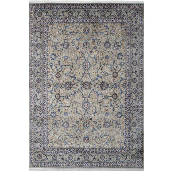 Kashan design silk pile carpet
