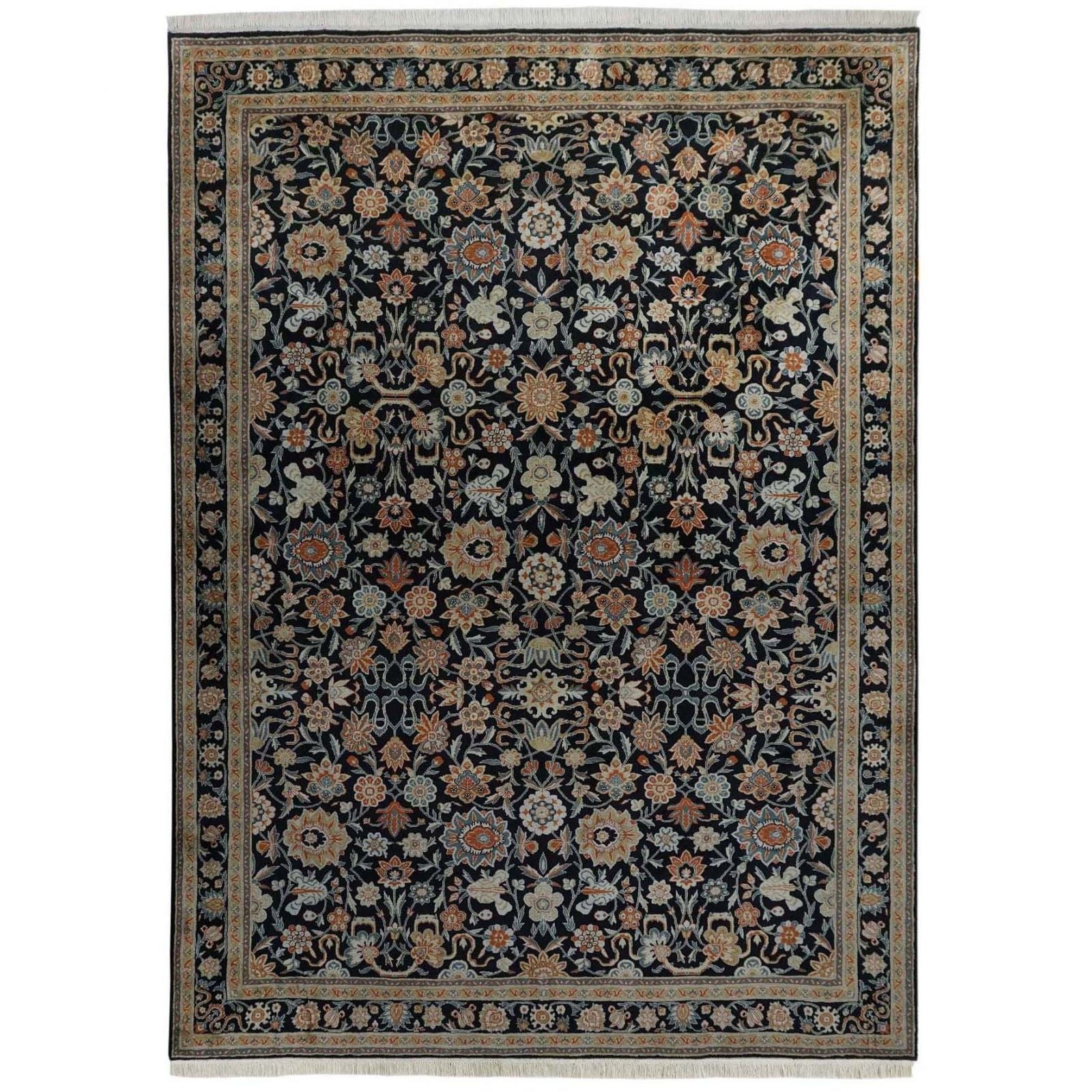 Kerman Persian design 100% silk carpet
