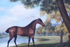 Oil Painting after 'Bay Hunter by a Lake' in style of George Stubbs