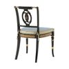 Ebonised and parcel gilt side chair