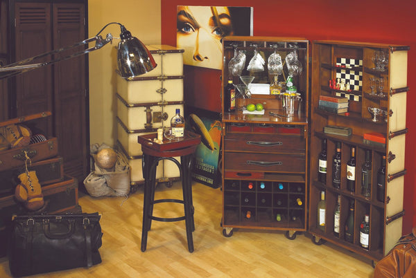 Victorian-inspired black bar unit