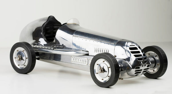 BB Korn model racing car - polished aluminium