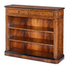 Thomas Hope style mahogany & ebonised open bookcase - 42in