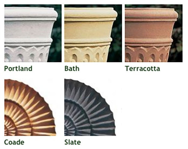 Heritage square stone planter (Medium) - Terracotta