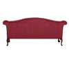 Back of red sofa with nailing