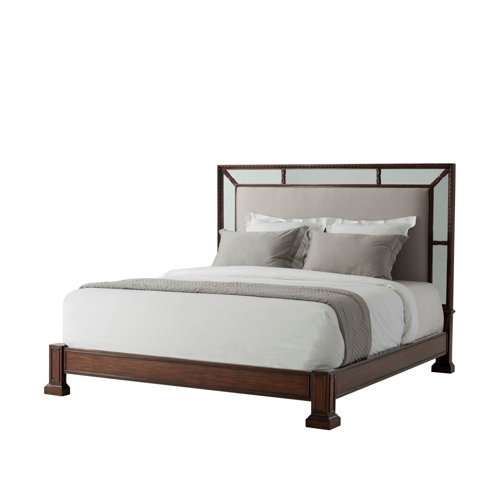 Mirrored and Upholstered Super King Bedstead
