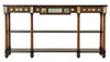 Turquoise inlay console table