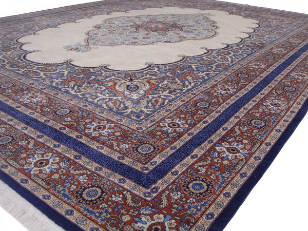 Tabriz Late 19thC design silk pile carpet