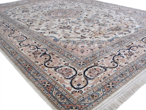 Nain 20thC design 100% silk carpet