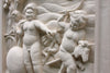 Hand carved stone wall plaque - Cherubs