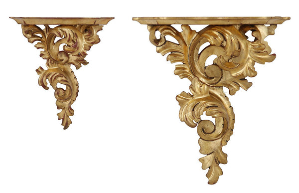 Giltwood wall bracket - large, right facing