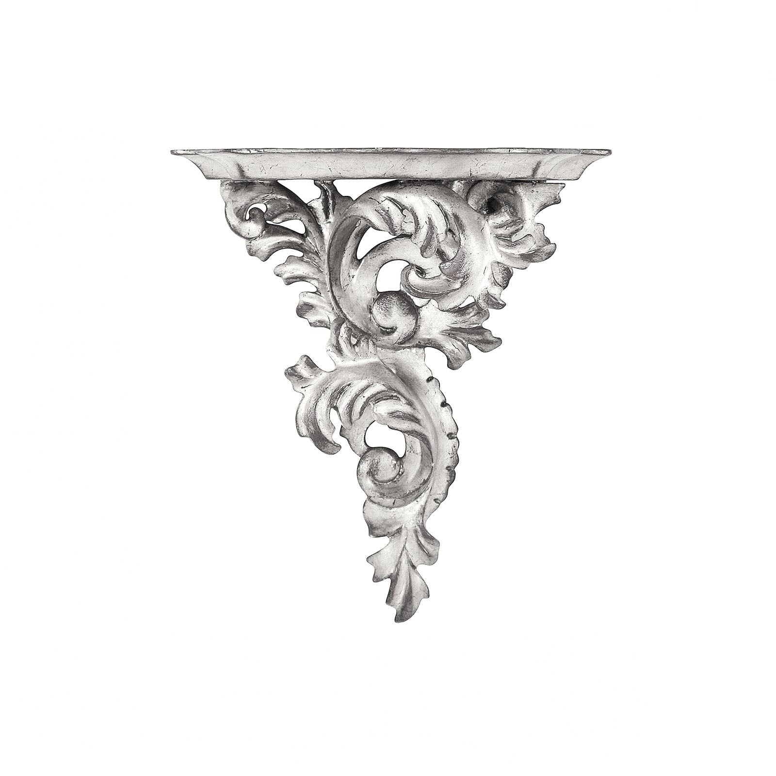 Silver leaf wall bracket - small, right facing