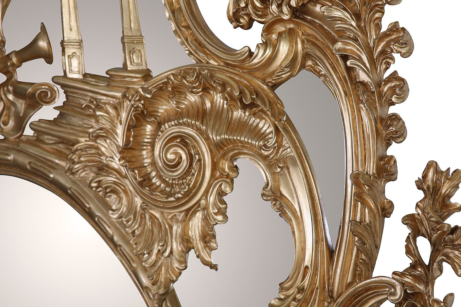 George II Style Hand Carved Giltwood Mirror