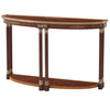 Demilune Mahogany  Console Table with Mother of Pearl Inlay