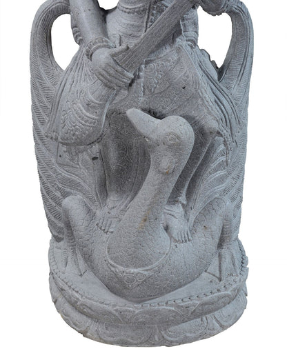 Garden Stone Statue of Hindu Goddess Saraswati