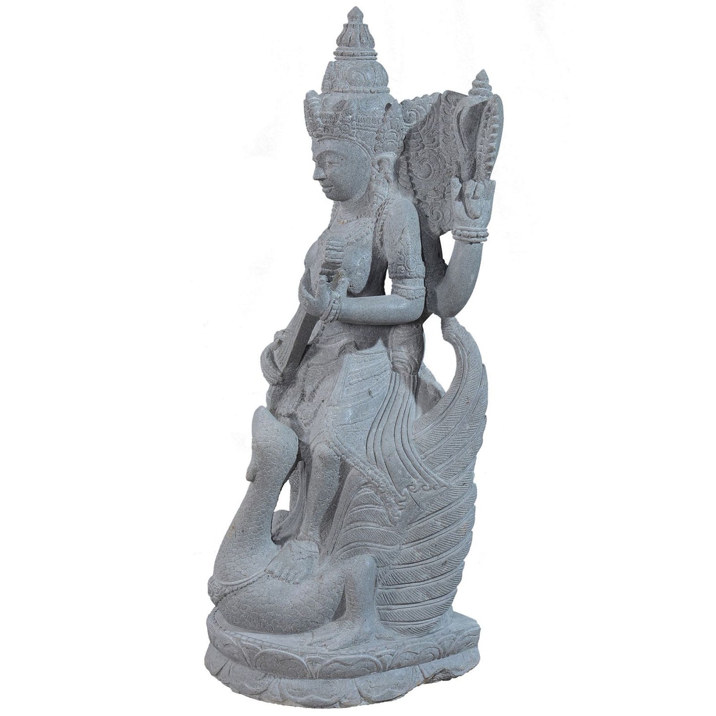 Garden Stone Statue of Hindu Goddess Saraswati