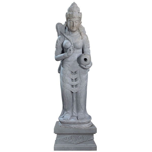 Large garden Stone statue of standing Dewi Sri - Goddess of the earth