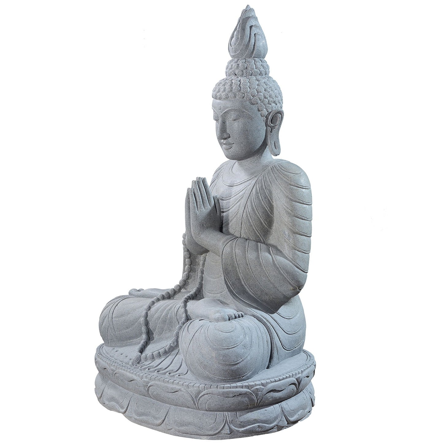 Large Stone Garden Statue of a Buddha in Full Lotus Position