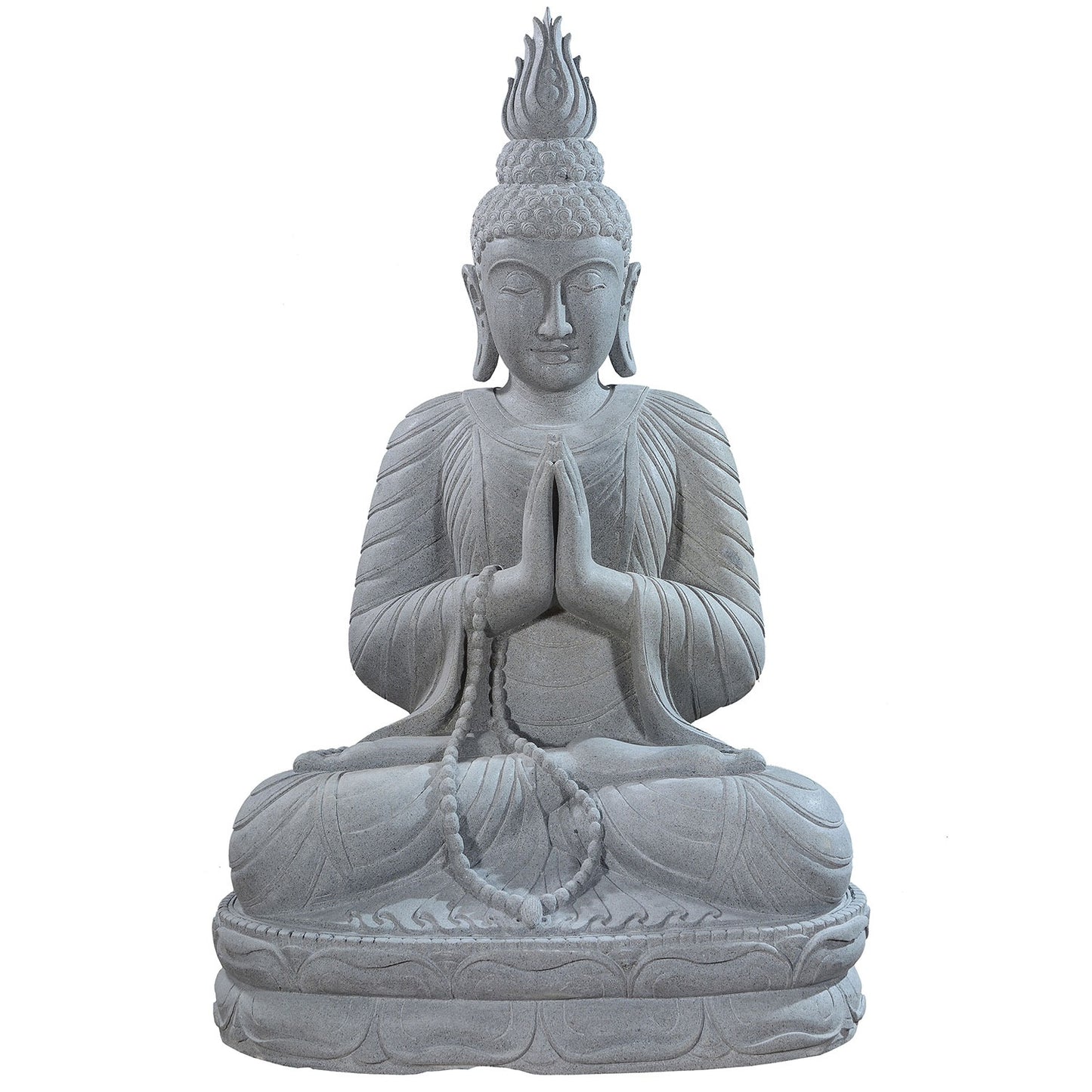 Large Stone Garden Statue of a Buddha in Full Lotus Position