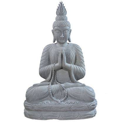 Large Stone Garden Statue of a Buddha in Full Lotus Position