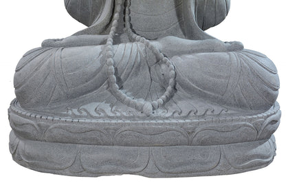 Large Stone Garden Statue of a Buddha in Full Lotus Position