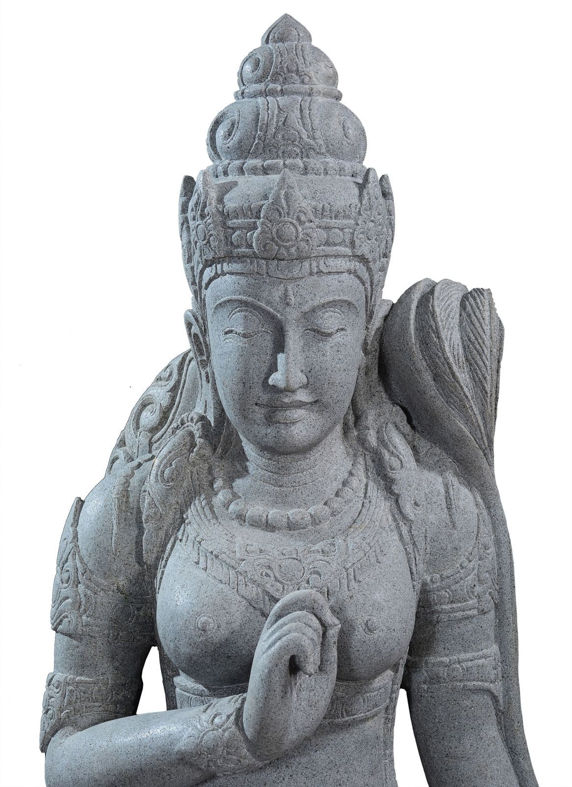 Large Garden Stone Statue of Sitting Dewi Sri - Goddess of The Earth