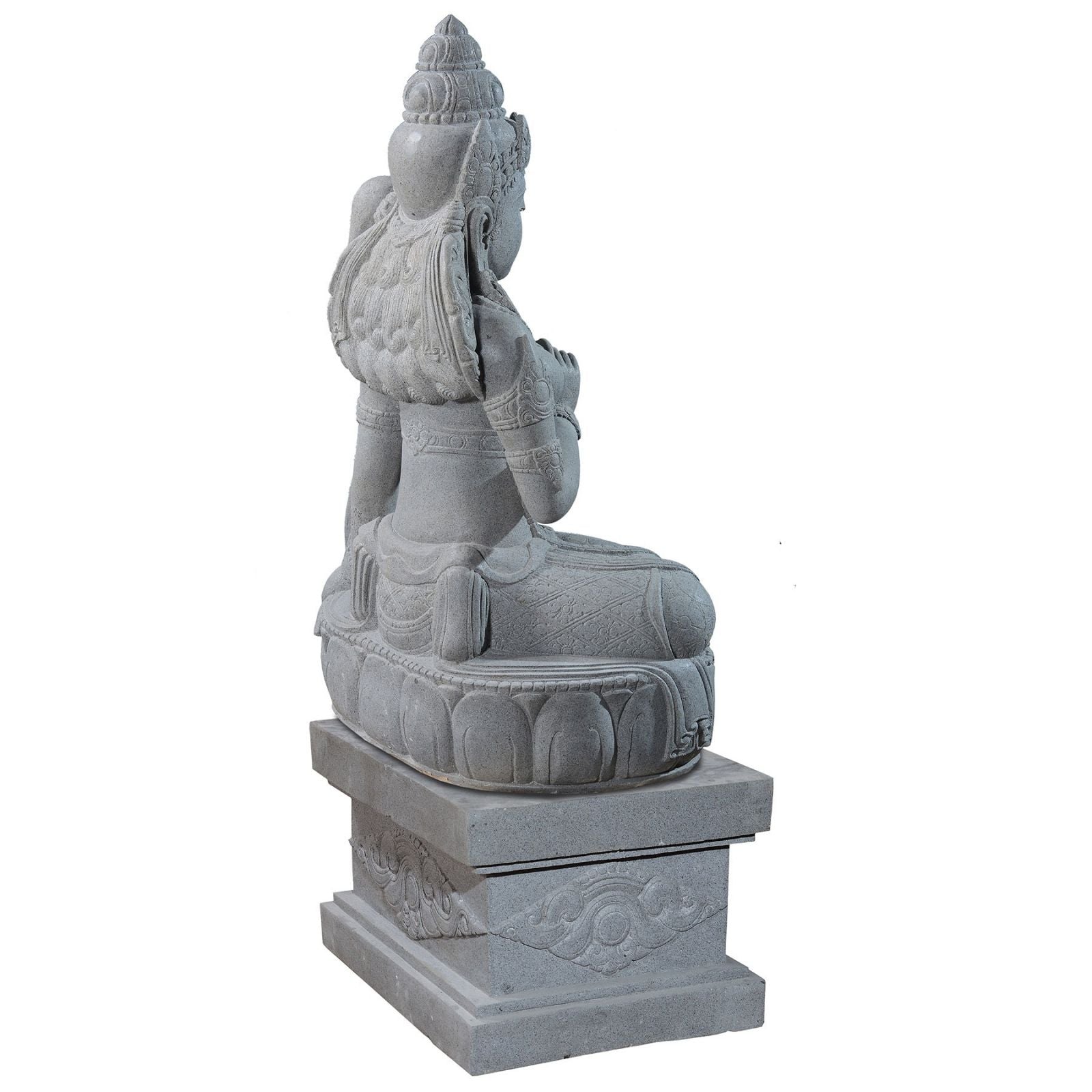 Large garden Stone statue of sitting Dewi Sri - Goddess of the earth