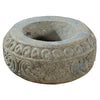 Large round stone planter, hand carved