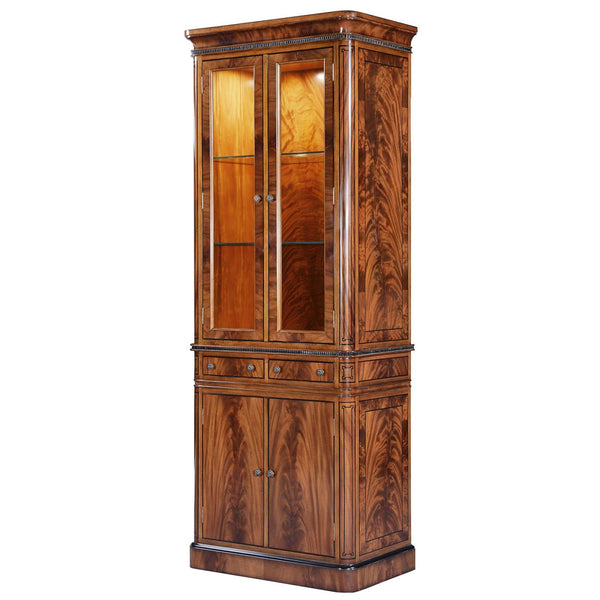 Thomas Hope style two door mahogany display cabinet