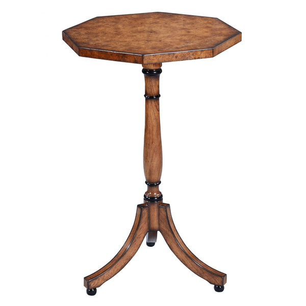 Octagonal wine table - Burr oak